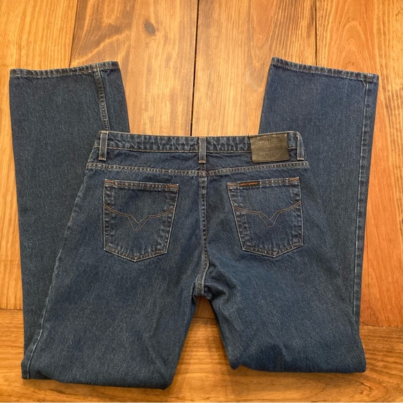 Harley Davidson Genuine MotorClothes Womens 12 Long Straight Leg Denim Jeans - Picture 10 of 11